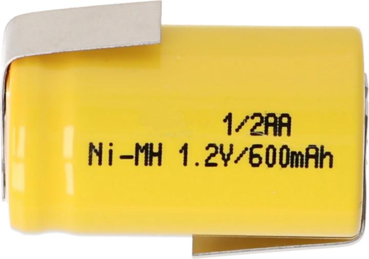 Produktbild AccuCell Akku 1/2AA mit Lötfahnen Z-Form (1 Stk., 600 mAh, Ladegerät inkl. Akku)