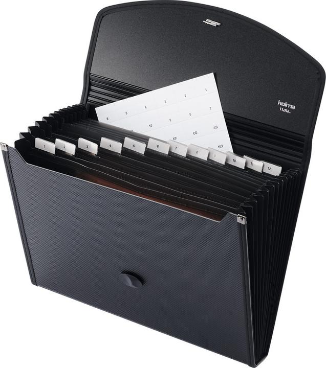 Produktbild Kolma Fächermappe Selection A5 Recycling 12 Tabs schwarz (A5, 1 x)