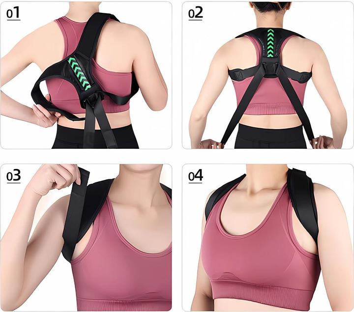 Actual product image König Design Back Support Straight Support Sport Back Brace Posture Correction Stabiliser New (M)