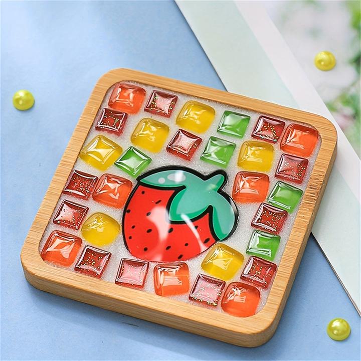 Image du produit Activity Board DIY Carreaux de mosaïque de verre pour l'artisanat, kits de mosaïque de couleur mixte avec