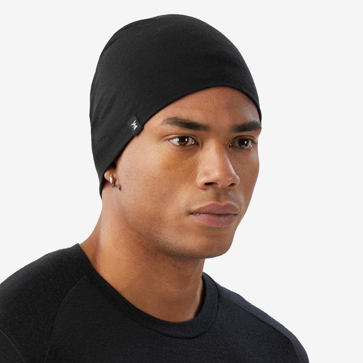 Actual product image Forclaz Merino Wool Trekking Hat MT500 - Black (One size)