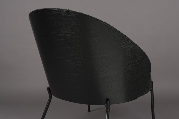 Actual product image Dutchbone Rodin Lounge Chair Bouclé Black