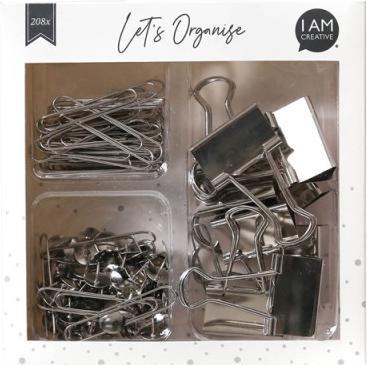 Actual product image I Am Creative File clip clips set, 208 pcs (208 x)