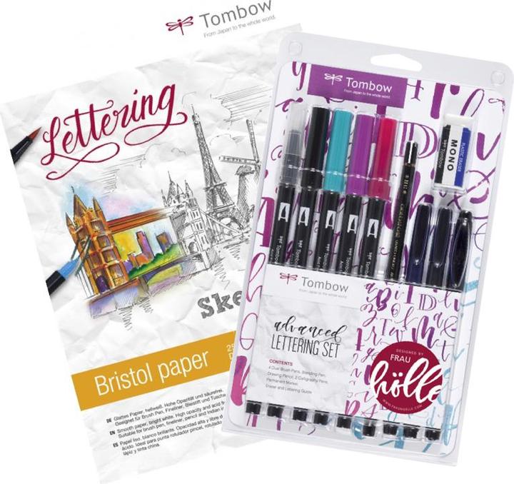 Immagine prodotto Tombow Set avanzato di scrittura 10 pezzi con blocco di scrittura Bristol (10 x)
