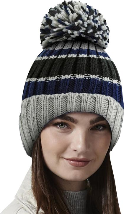 Produktbild Beechfield Hygge Mit Streifen Mütze (One Size)