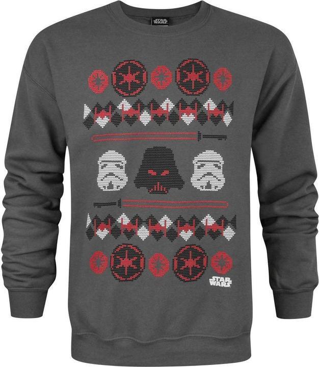 Star Wars Weihnachtspullover mit DarthVaderNorwegermuster (L)