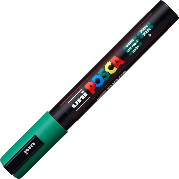 Actual product image Posca Marker PC-5M round tip (Green, 2.50 mm, 1 x)