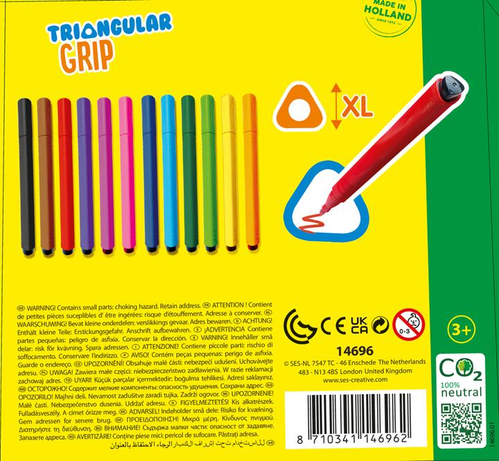Image du produit Ses Marqueur Triangle Grip (Multicolore, 12 x)