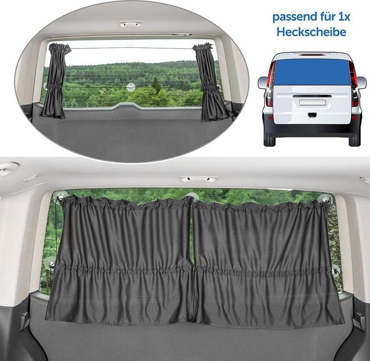 Zamboo Pare-soleil voiture Pare-soleil lunette arrière pour minibus - Gris foncé