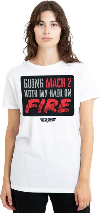 Actual product image Top Gun Unisex Adult Mach 2 Hair On Fire T-Shirt (L)