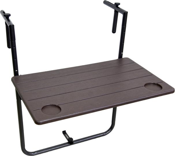 Image du produit Garden Pleasure Tabora table de balcon suspendue plastique coffee 60,0 x 60,0 x 73,0 - 83,5 cm (60 cm)