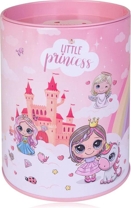 Accentra Badeset LITTLE PRINCESS in Spardose aus Blech, inkl. 80ml Schaumbad, 50g Badefizzer, 10g Netzschwamm (Haarpflege set)