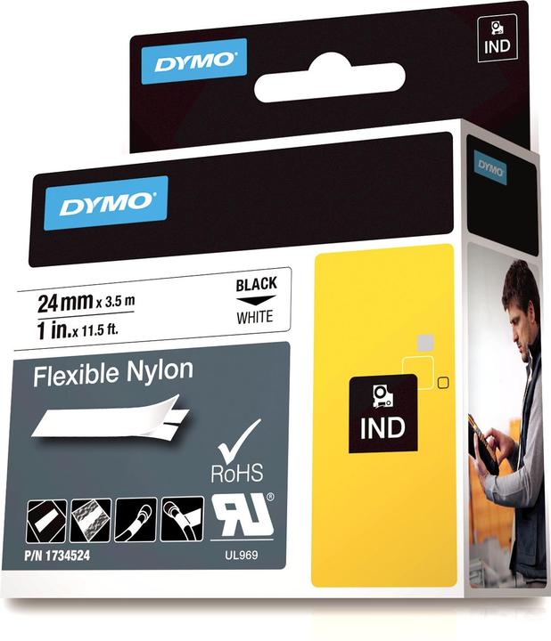 Image du produit Dymo Ruban de nylon Rhino, blanc (2 cm, Multicolore)