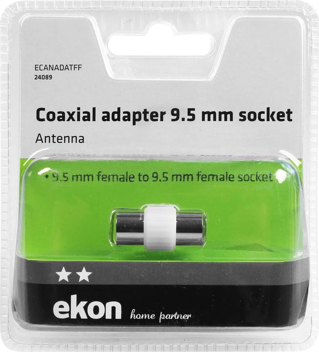 Image du produit Ekon Adaptateur d'antenne coaxial femelle - femelle (Câble d'antenne)