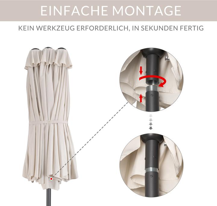 Immagine prodotto Kingsleeve Sonnenschirm XXL (2.70 m)