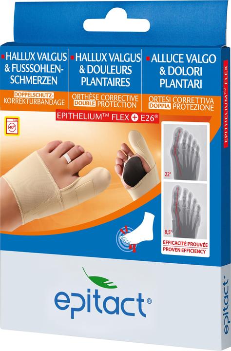 Image du produit Epitact Attelle de correction à double protection Hallux Valgus et douleur plantaire Taille S gauche (S)