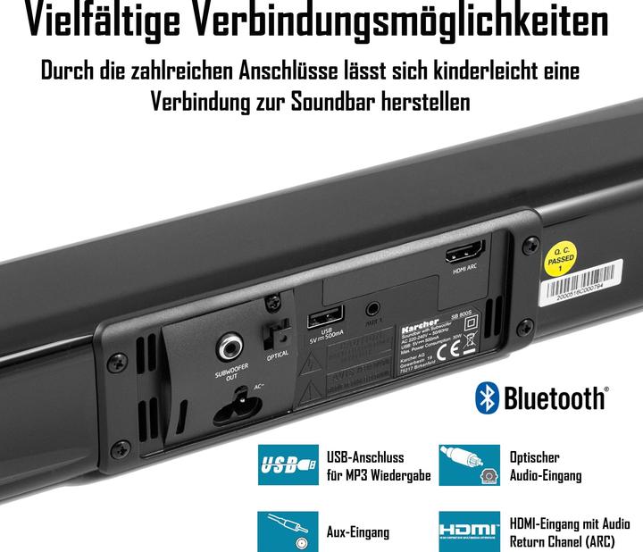 Image du produit Karcher SB Soundbar (60 W, Canal 2.1)
