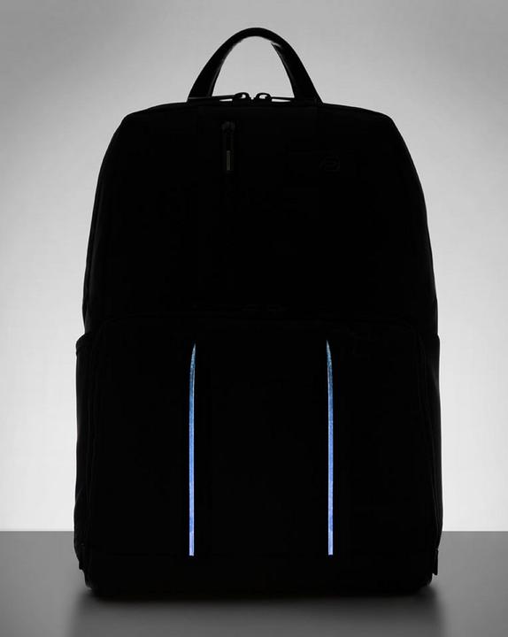 Actual product image Piquadro Recycled fabric laptop backpack with LED light (18 l)