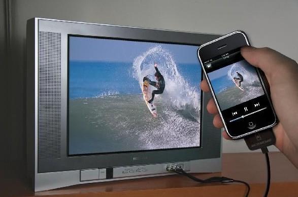 Image du produit Scosche sneakPEEK Câble audio/vidéo composite RCA pour iPad/iPhone /iPod touch Noir (0.21 m, RCA)
