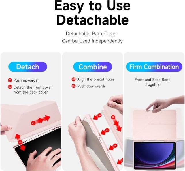 Actual product image Dux Ducis Magi Series Bookcover Cover (Galaxy Tab S9 FE+, Galaxy Tab S10+, Galaxy Tab S9+)