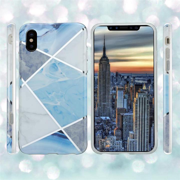Actual product image Cadorabo IMD TPU Colorful Marble Cover (Apple iPhone X)