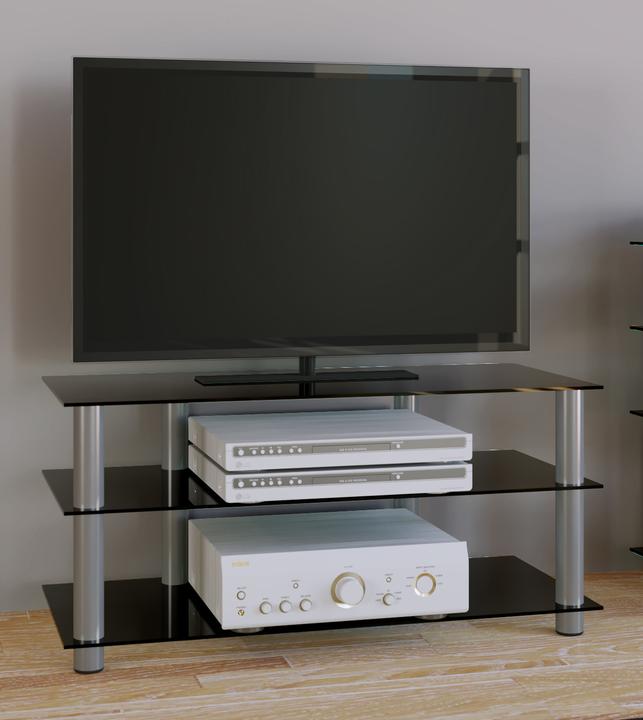 Actual product image VCM Netasa black glass (95 x 40 x 45 cm)