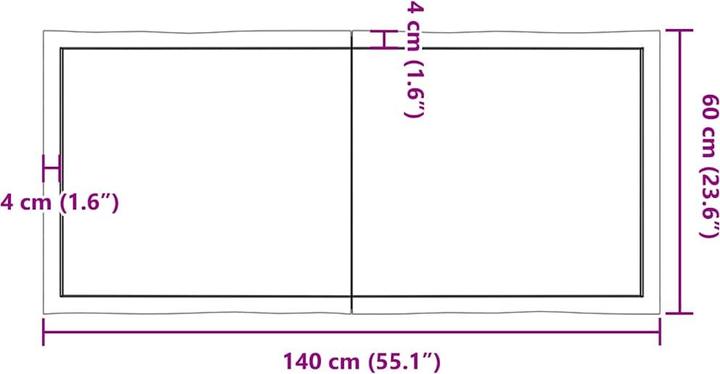 Image du produit VidaXL Aneta (140 x 60 x 6 cm)