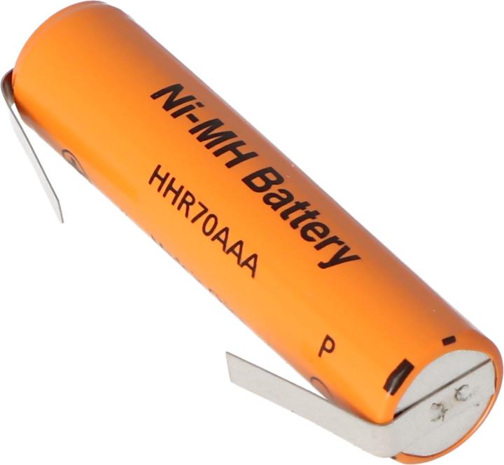 Image du produit Panasonic Sanyo HR-AAAU Batterie NiMH Micro AAA Flat Top avec cosse à souder en forme de U (AAA, 730 mAh)