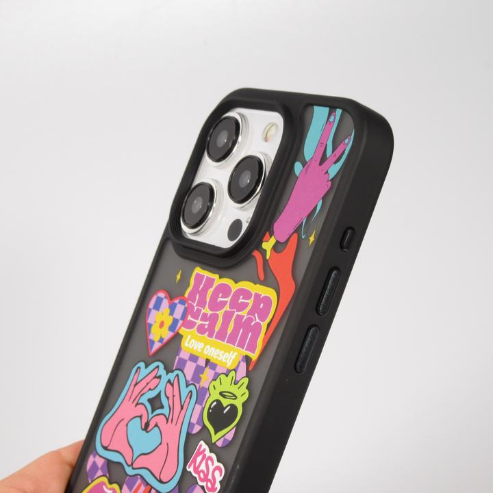 Produktbild PhoneLook Hülle Gummi Blur Keep Calm transparent (Apple iPhone 15 Pro Max)