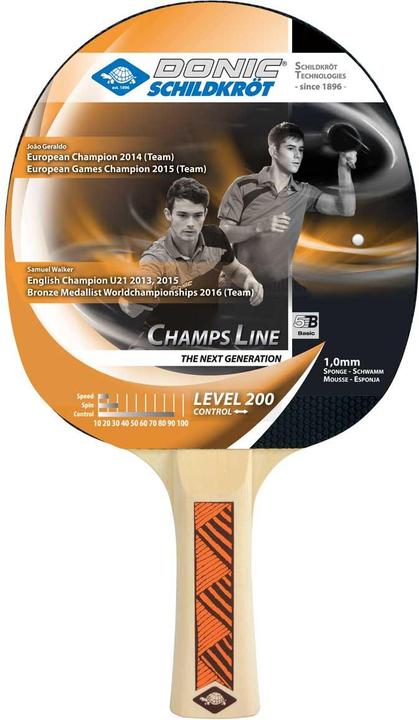 Produktbild Donic Schildkröt SCHILDKRÖT Tischtennisschläger "Champs Line 200 FSC" Einsteiger-Serie, 5-faches Spezial-Sperrholz...