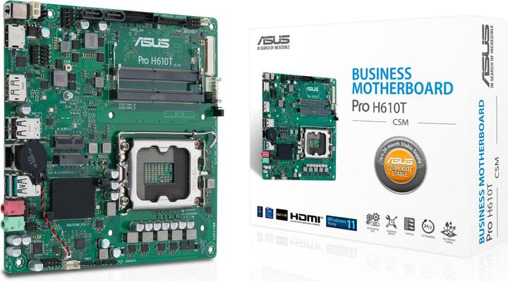 Actual product image ASUS PRO H610T (LGA 1700, Intel H610, Mini-ITX)