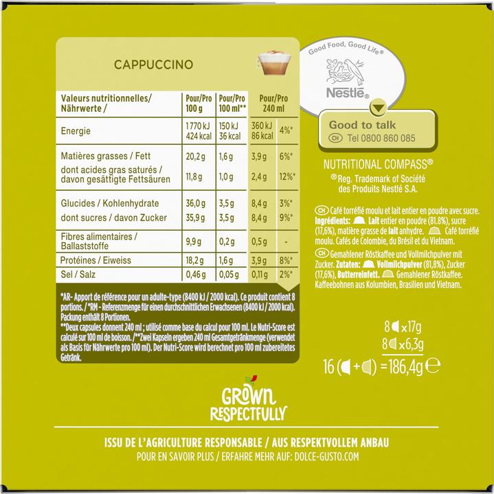 Immagine prodotto Nescafé Dolce Gusto Cappuccino (8 x Porta.)