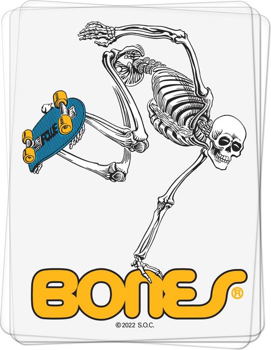 Actual product image Skateboard Skeleton Sticker 4"