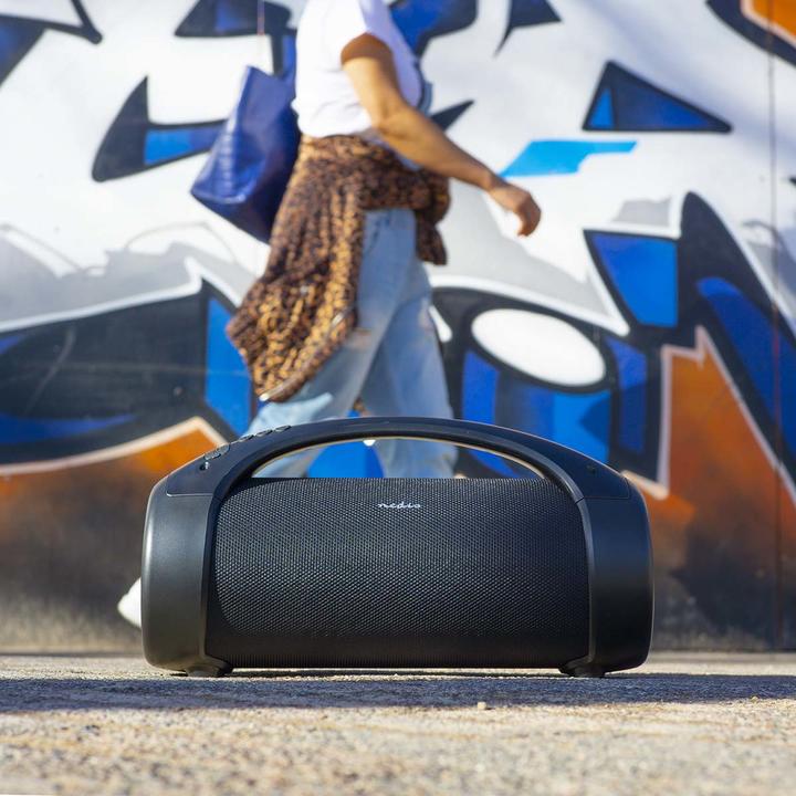 Immagine prodotto Nedis Bluetooth® Party Boombox 6 ore 2.0 50 W Riproduzione multimediale: AUX/USB IPX5 Maniglia di (6 h, Batteria ricaricabile)