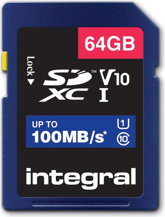 Carte mémoire SDXC V10 64 Go (64 Go, SD, U1, UHS-I)