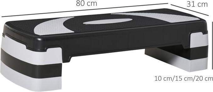 Produktbild Swisshandel24 Steppbrett Aerobic-Stepper höhenverstellbar mit 3 Stufen (10/15/20 cm) Fitness Heimtrainer Belastbar