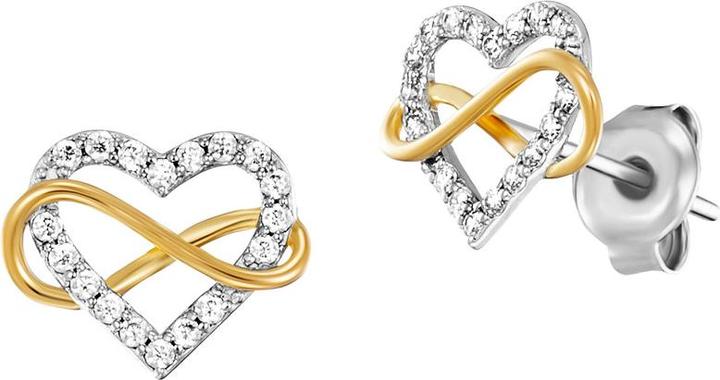 Julie Julsen Ohrstecker Heart Infinity (Silber 925)