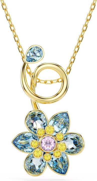 Produktbild Swarovski Idyllia Halskette Verschiedene Schliffe Blume Blau Gold (Swarovski Metall)