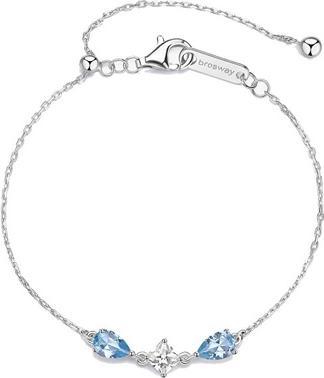 Brosway - Silver Bracelet with Cubic Zirconia Cloud Light Blue Fancy FCL111