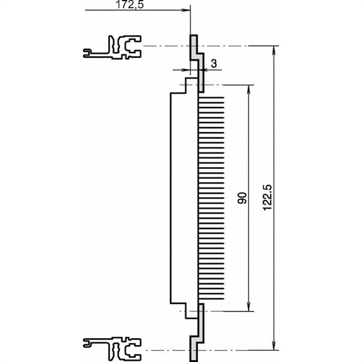 Produktbild Schroff Z-Schiene für Steckverbinder nach EN 60603-2 (DIN 41612) - Z-SCHIENE 84T