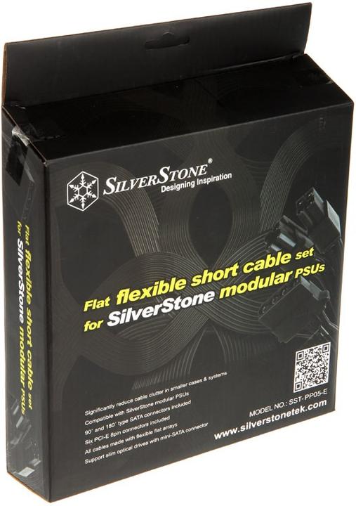 Produktbild Silverstone kurzes Netzteil-Kabelset für Strider, flachband