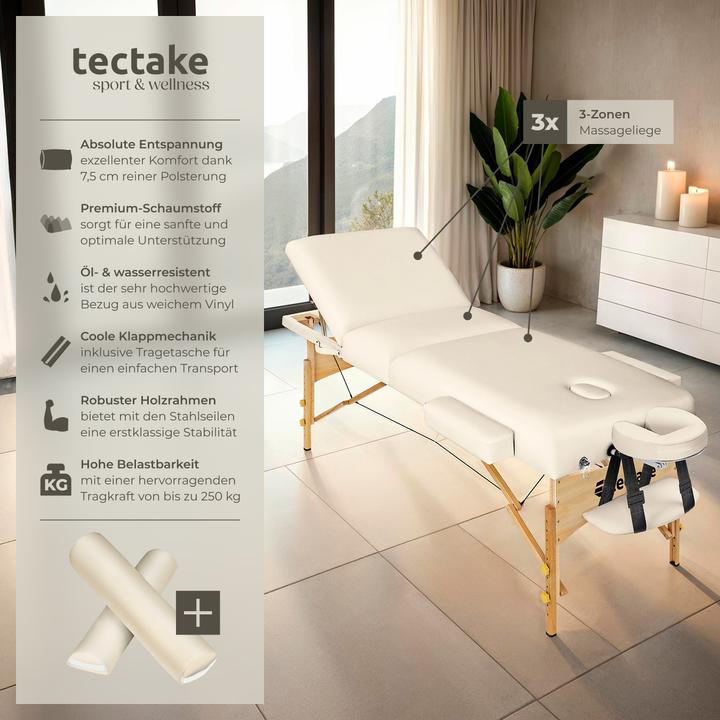 Produktbild tectake 3 Zonen Massageliege-Set