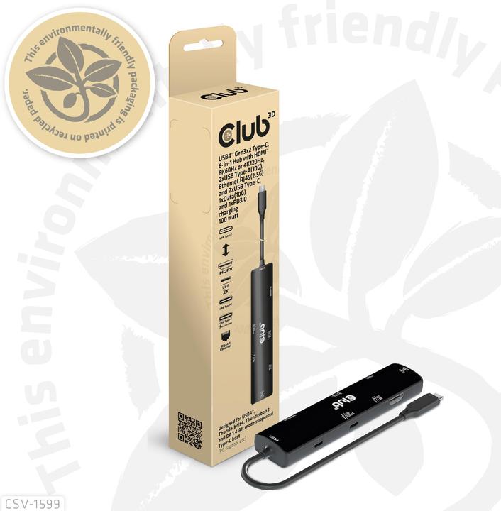 Produktbild Club 3D CSV-1599 (USB-C, 1 Ports)