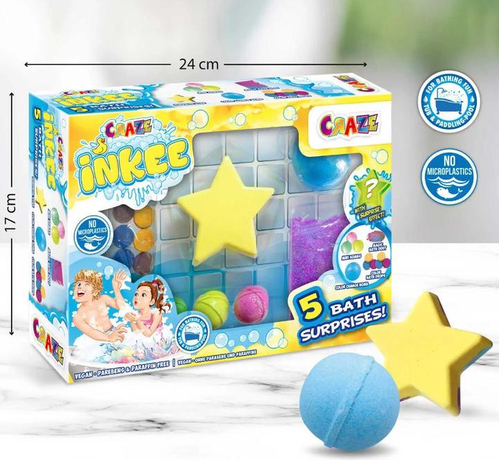 Immagine prodotto Craze Set di 5 sorprese da bagno Inkee (Sali da bagno)