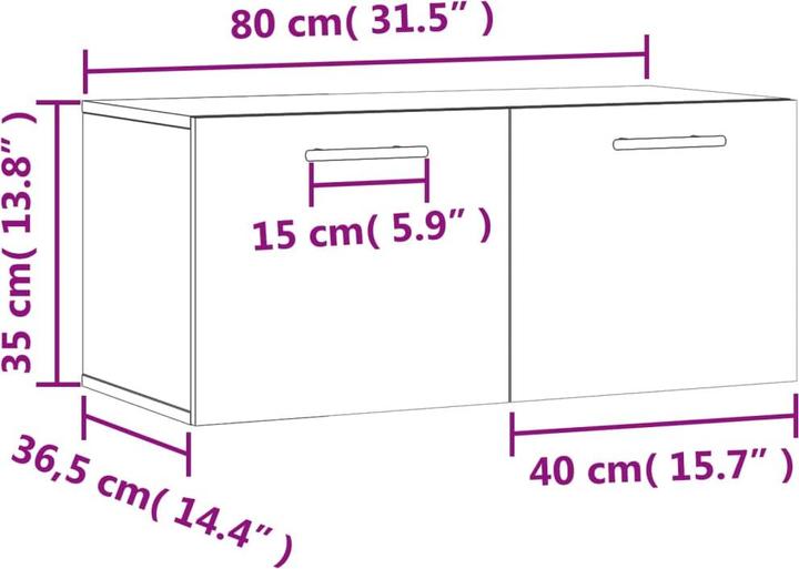Actual product image VidaXL Maximiliane (80 x 36.5 x 35 cm)