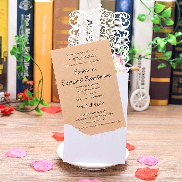 Produktbild Eleva Lasergeschnittene Hochzeitseinladungs-Kits (50 Stk.)