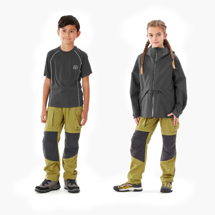 Image du produit Quechua Pantalon modulable de randonnée enfant 7-15 ans, MH500 khaki jaune (10, 11, 12)
