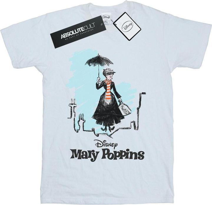 Disney Mary Poppins Rooftop Landing Colour TShirt (XL)