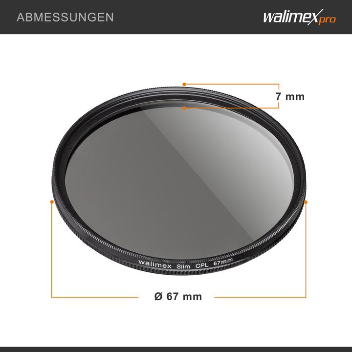Produktbild Walimex Slim Polfilter Zirkular 67 mm (67 mm, Polarisationsfilter, 67 mm)
