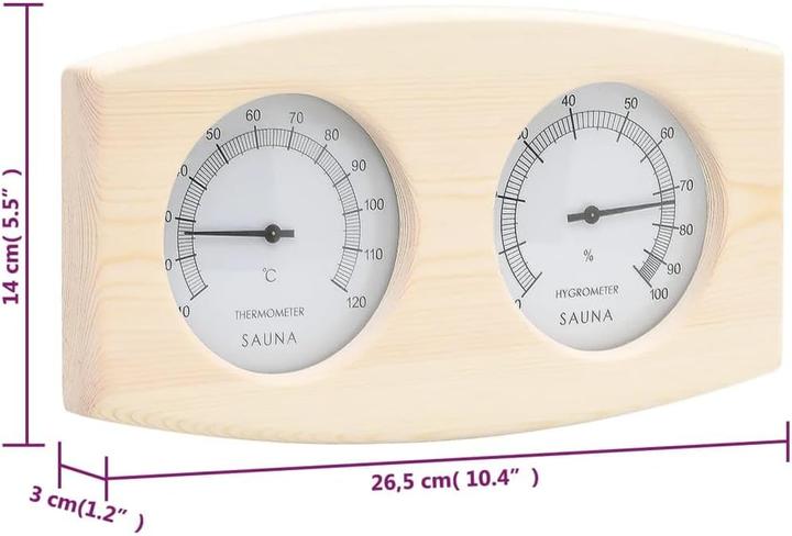 Actual product image VidaXL 2-in-1 sauna hygrothermograph and hourglass